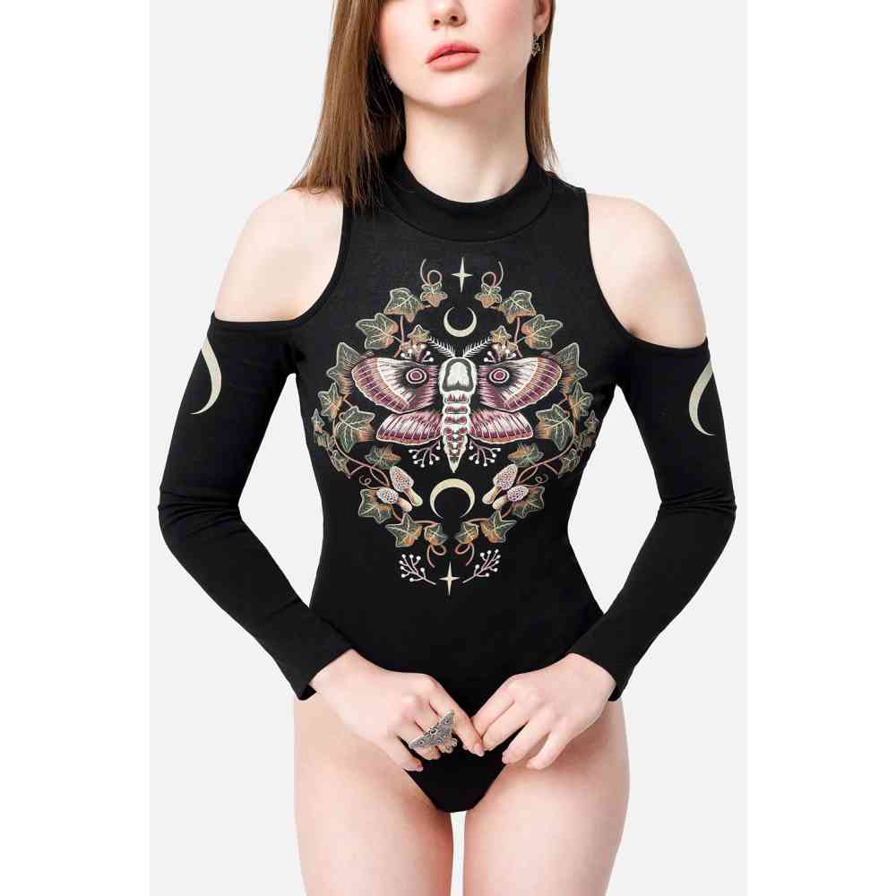 Restyle - Midnight Flutter Bodysuit - Black